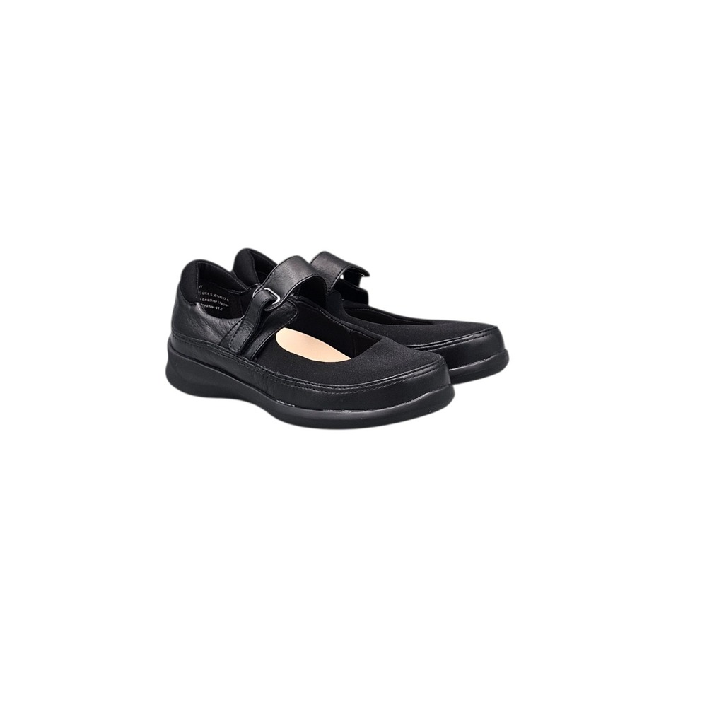 Apex Women's Size 6.5 W EUC! Black Slip Resistant Comfort Shoes Mary Janes A350W